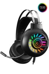 Rampage Rm-K44 Zengibar 7.1 Surround Rgb Siyah Gaming Mikrofonlu Oyuncu Kulaklığı - 1