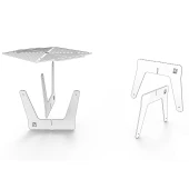 Izgaralı KARE Sac Ayağı Portatif Ateş Demiri Kamp ve Piknikcilere - 5