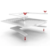 Izgaralı KARE Sac Ayağı Portatif Ateş Demiri Kamp ve Piknikcilere - 6