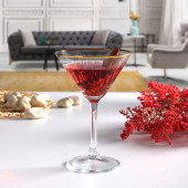 Paşabahçe Elysia Golden Touch Ayaklı Martini Sunum Kadehi 4 lü 220 Cc 440328 - 1