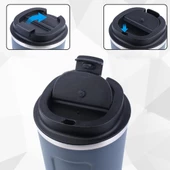 SUNUP PASLANMAZ ÇELİK 380 ML VAKUMLU KAPAKLI TERMOS KUPA - 2