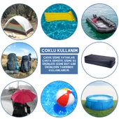 Argeus 4'lü Fiber Çanta Delik Tamir Yaması Gri thumbnail 4