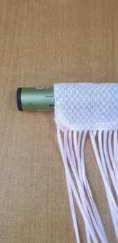 DÜZ İP PEMBE RUSTİK EN 100 CM BOY 210 CM HAZIR İP PERDE thumbnail 1