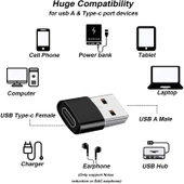 Type-C to Usb 3.0 Erkek Çevirici Dönüştürücü Adaptör Apple Samsung Vb. Cihazlarla Uyumlu - 6