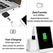 Type-C to Usb 3.0 Erkek Çevirici Dönüştürücü Adaptör Apple Samsung Vb. Cihazlarla Uyumlu - 3