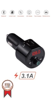 Torima G10 PD Şarj Özellikli Dijital Göstergeli Bluetooth Fm Transmitter Siyah - 1