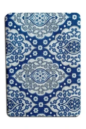 6 m2 Osmanlı Desenli Mavi Halı Örtüsü, Savan, Çok Amaçlı Pike, Pamuklu thumbnail 5