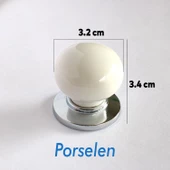 Gül Gerçek Porselen Beyaz Düğme Kulpları Mobilya Mutfak Dolabı Çekmece Dolap Kapak Kulpu Kulbu - 4