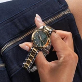 GUESS GUGW0723L1 ALTIN KAPLAMA YEŞİL KADRAN TAŞLI KADIN KOL SAATİ thumbnail 7