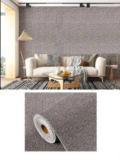 Renkli Duvarlar 50x280cm Keten Kahvesi Yapışkanlı Isı Ve Ses Yalıtımını Destekler Boyanabilir Duvar Paneli Kağıdı thumbnail 4