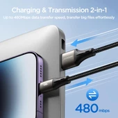 Joyroom Usb-Lighting Metal Hızlı Şarj Ve Data Kablo 3 Amper 2 Metre - 9