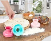 Plastik Yuvarlak Donut Hamur Kek Şekillendirici Kalıbı Kesici - 1 Adet thumbnail 2