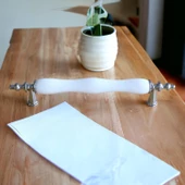 Gül Gerçek Porselen Siyah Beyaz 128 Mm Kulpları Mobilya Mutfak Dolabı Çekmece Dolap Kulpu Kulbu thumbnail 5