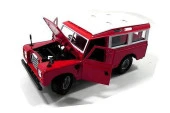 Bburago Land Rover Series II Kırmızı 1:24 Model Araba thumbnail 3