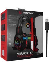 Rampage Miracle-X4 Siyah RGB LED 7.1 Mikrofonlu Oyuncu Kulaklığı - 5