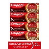 Colgate Optic White Kahve Çay ve Tütün Kullanıcıları İçin Diş Macunu 4 x 50 ml - 1