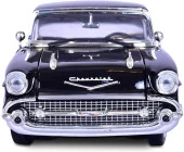 Motormax 1957 Chevy Bel Air Siyah 1:18 Model Araba thumbnail 1