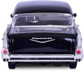 Motormax 1957 Chevy Bel Air Siyah 1:18 Model Araba thumbnail 2
