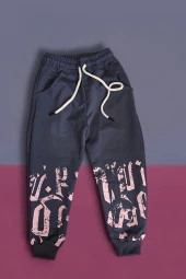 Eskitme Desenli Erkek Çocuk Eşofman Takım - 3