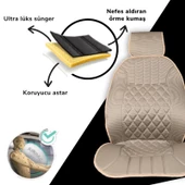 Space Oto Koltuk minderi, Peugeot araçlara uyumlu 2'li set özel tasarım minder thumbnail 12