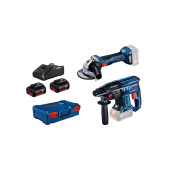 Bosch GBH 180-lı + Gws 180-lı Akülü Kırıcı Delici Ve Avuç Taşlama Seti - 1
