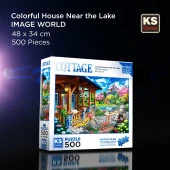 Ks Games Colorful House Near The Lake 500 Parça Puzzle thumbnail 3