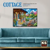 Ks Games Colorful House Near The Lake 500 Parça Puzzle thumbnail 5