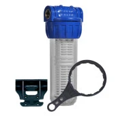 10" Daire Girişi Yıkanabilir Filtreli Su Arıtma Filtre Kabı 3/4 - 1