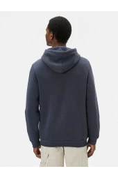 Basic Kapşonlu Sweatshirt Uzun Kollu Ribanalı - 4