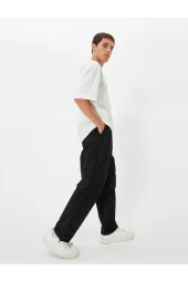 Paraşüt Bol Pantolon Oversize Beli Bağcıklı Cep Detaylı - 1