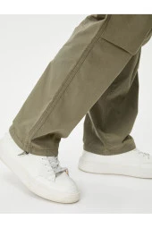 Paraşüt Bol Pantolon Oversize Beli Bağcıklı Cep Detaylı - 11