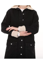 Morden Denim Ceket - Siyah - 4