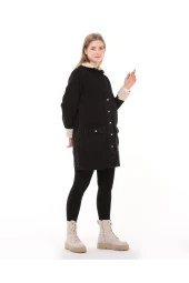 Morden Denim Ceket - Siyah - 5