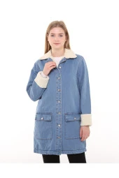Morden Denim Ceket - Mavi - 2