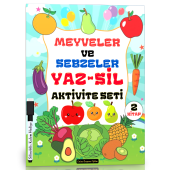 Meyveler ve Sebzeler YAZ-SİL Aktivite Seti (2 Süper Kitap) thumbnail 1