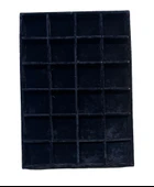 24 Bölmeli Kolye Ucu Küpe Yüzük Servis Tablası Siyah - 2