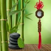 Çin Feng Shui Şans ve Bereket Bagua Ayna Beşli Para 35 cm thumbnail 5
