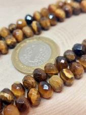 Kaplan Gözü Taşı Rondela Faset Kesim 5.5*7.5mm dizi (46002) thumbnail 3