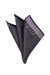 Esgue Hand Made 7.5 cm Siyah Gri Desenli Kravat Mendil thumbnail 3