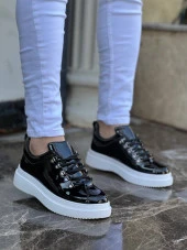 KB-X4 Siyah Rugan Yüksek Taban Bağcıklı Günlük Erkek Ayakkabı thumbnail 1