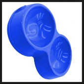 Uyguna-Yakala 8566 Mavi Çiftli Kedi/köpek Mama Kabı-VCL.156 thumbnail 1