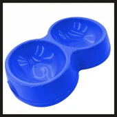 Uyguna-Yakala 8566 Mavi Çiftli Kedi/köpek Mama Kabı-VCL.156 thumbnail 2