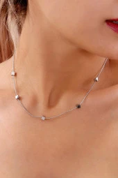 Kadın Küp Figürlü  Çelik Kolye thumbnail 1