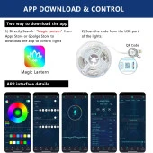 IP65 10 METRE USB KUMANDALI +CEP KONTROL DIŞ MEKAN IŞIĞI RGB LED LİGHT RENKLİ LED IŞIK SU GEÇİRMEZ - 6