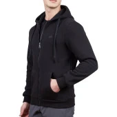 Alpinist Covert Tam Fermuarlı Erkek Sweatshirt Siyah (600501) - 2