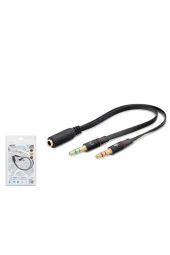 Hadron Hn4611 Slim Mikrofon Kulaklık Ayırıcı Kablo 20Cm - 1