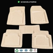 Hyundai Santafe Hybrid 2023 4d Havuzlu Üniversal Yeni Nesil Paspas Bej Gold Seri thumbnail 2