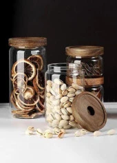 The Mia Ahşap Kapaklı Cam Saklama Kabı 300 ml CAM0318 - 3