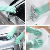 Sihirli Isıya Dayanıklı Silikon Çok Amaçlı Bulaşık Eldiven Fırçası Magic Gloves - 7