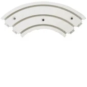 Köşe Korniş Perde Rayı Köşesi 3lü Dönüş Plastik 90° Perdeleriniz Takılmadan Rahat Döner Dayanıklı - 3